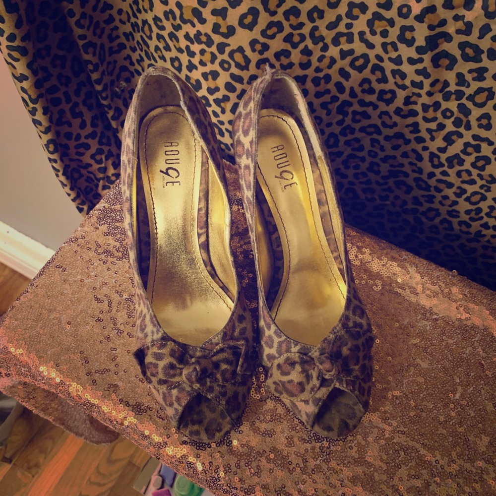 Leopard print Rouge “Aaliyah” heels, size 9